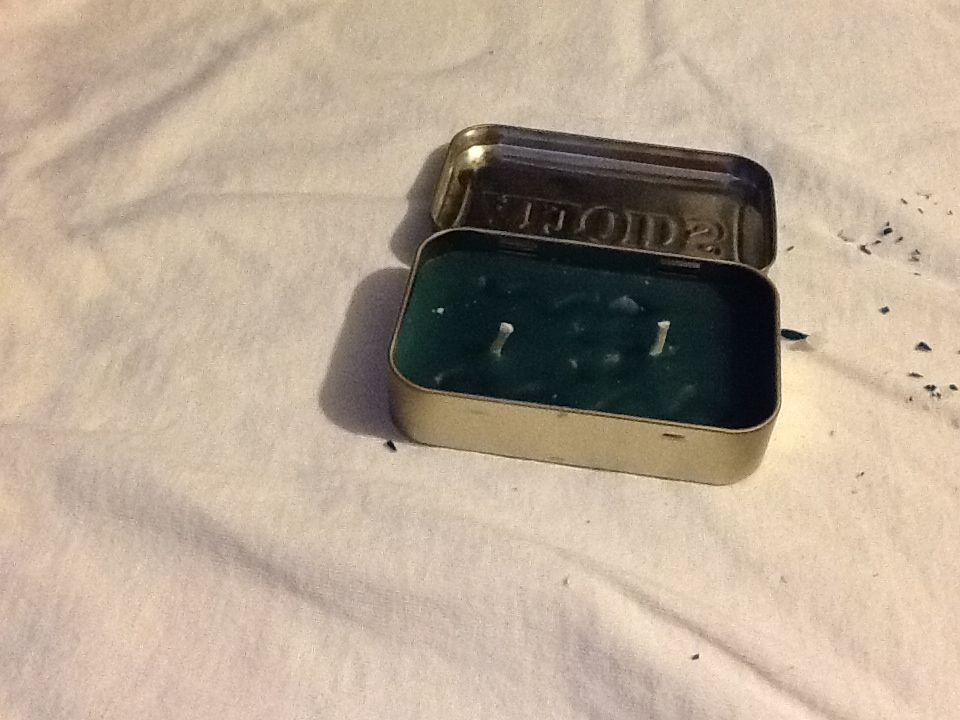 ALTOIDS TIN CANDLE, USING ONLY A LAMP.