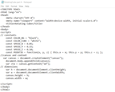 Rotating Cube Using JavaScript : 11 Steps (with Pictures) - Instructables