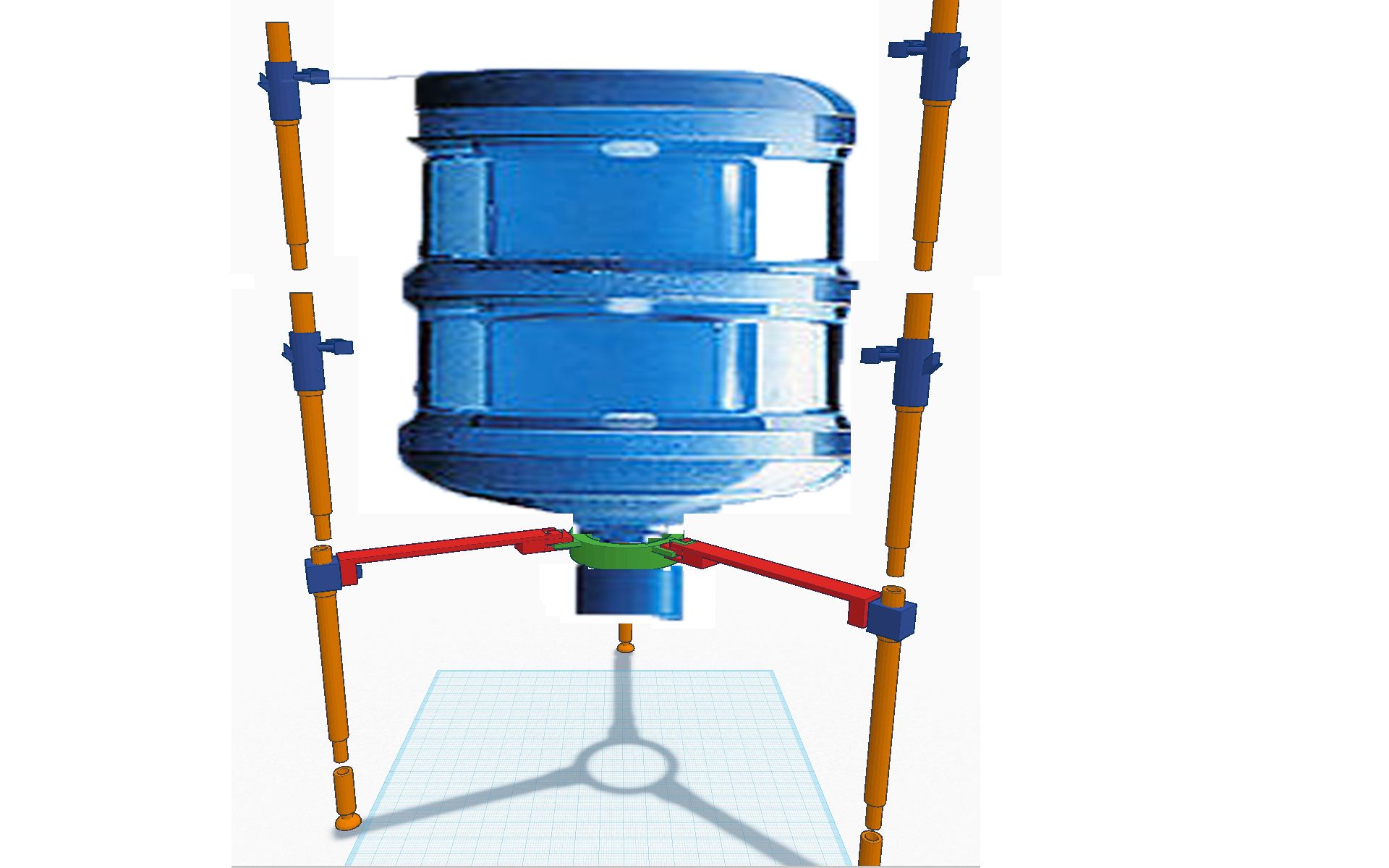 3D Printable Hydroponics Tower Support Structure