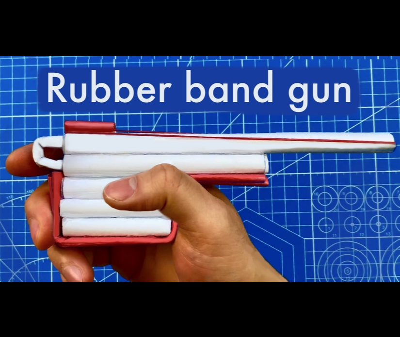 Powerful Rubber Band Gun Made From Paper 10 Steps Instructables