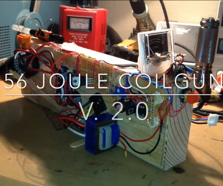56 Joule Coilgun From Salvaged Parts V2.0