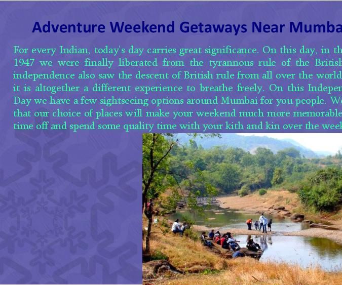 Top 10 Adventure Weekend Getaways Near Mumbai