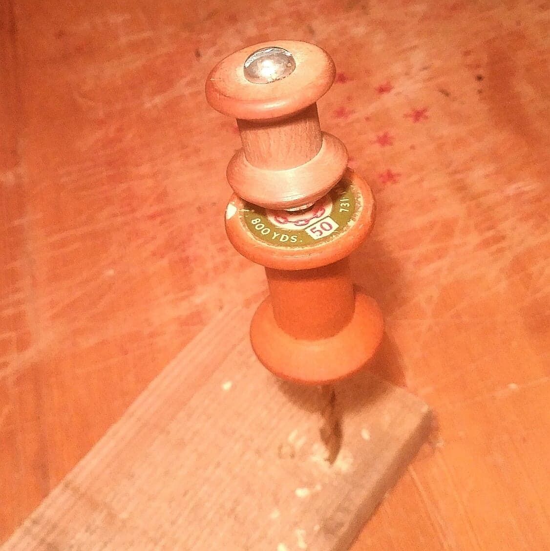 Easy Bushcraft PushDrill for Woodworking From Thread Spools 7 Steps