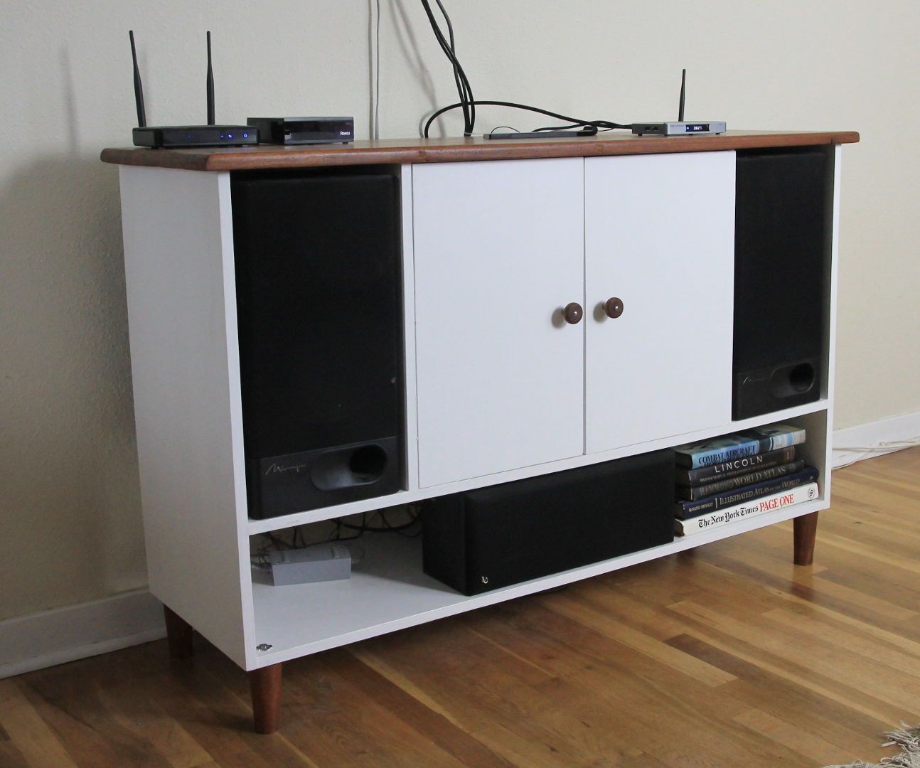 Building a Hardwood Counter and a Media Stand