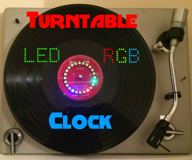 Turntable LED RGB Clock