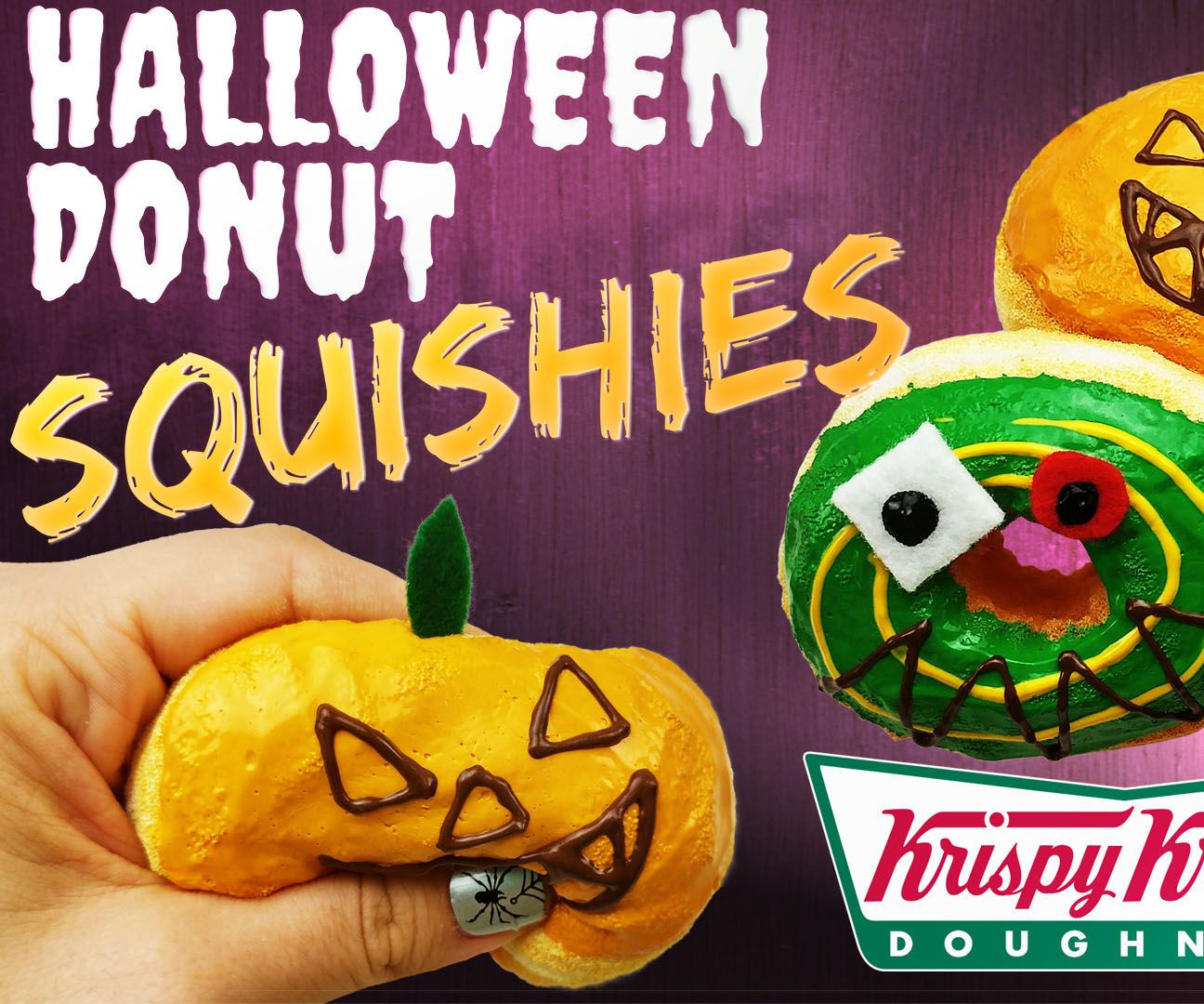 How to Make HALLOWEEN DONUT SQUISHIES- Krispy Kreme Japan Edition-DIY TUTORIAL