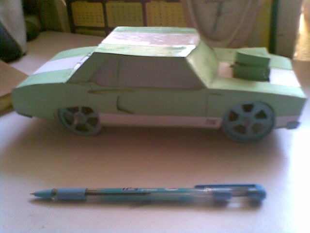 card board muscle car