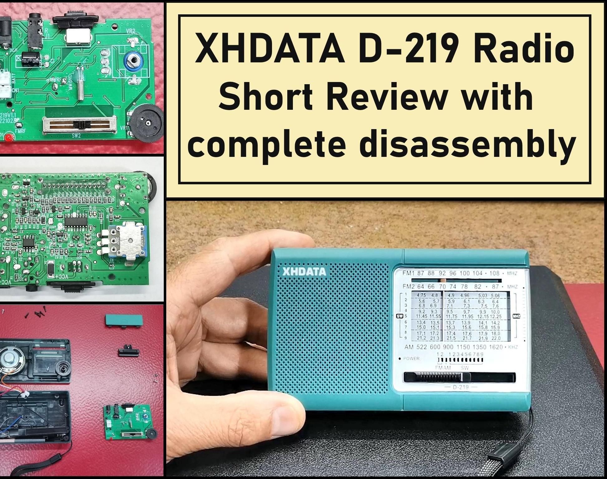 XHDATA D-219 Radio Short Review With Complete Disassembly