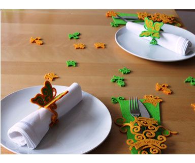 Laser Cut Summer Felt Table Decorations
