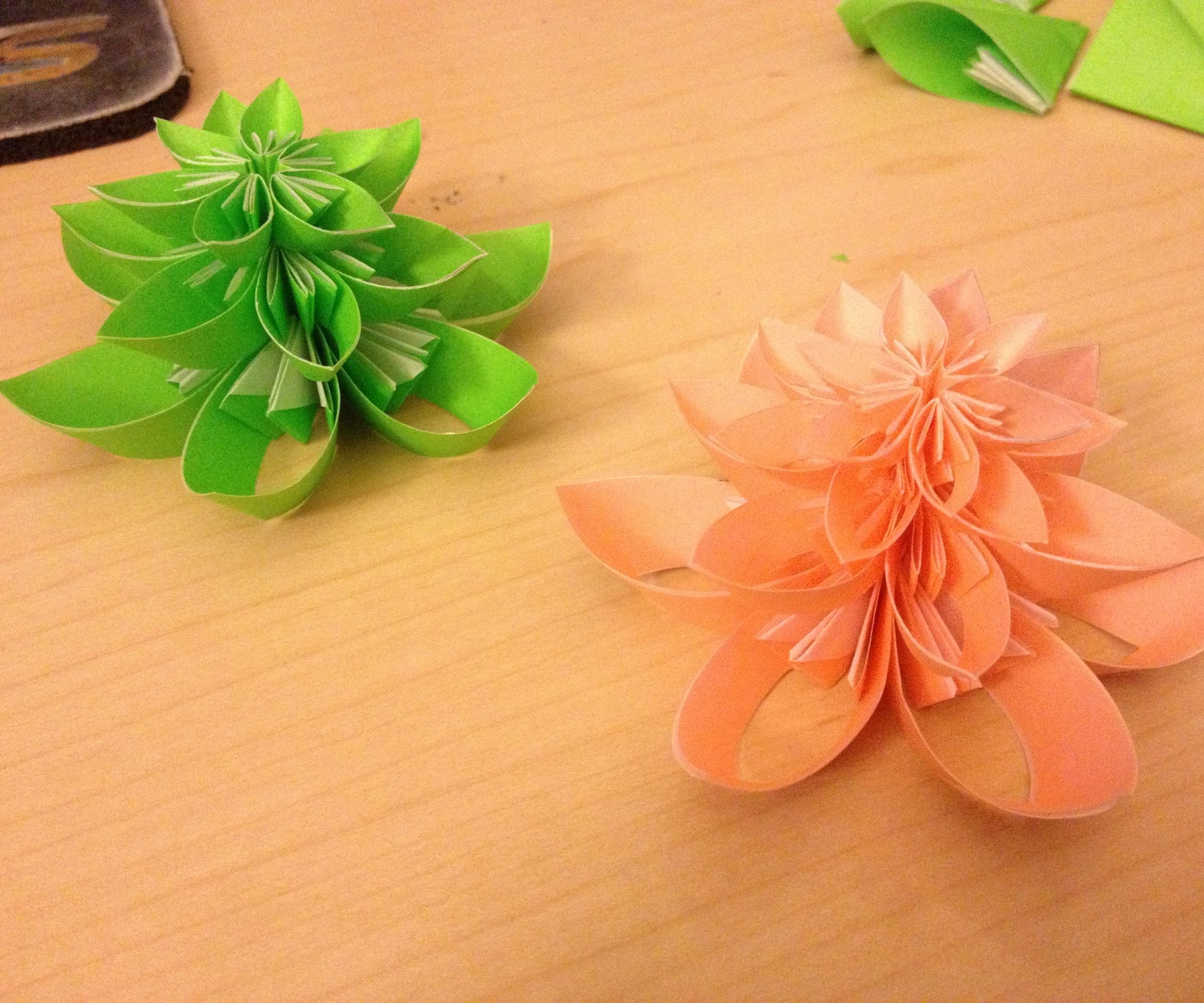 Kusudama Origami Christmas Trees