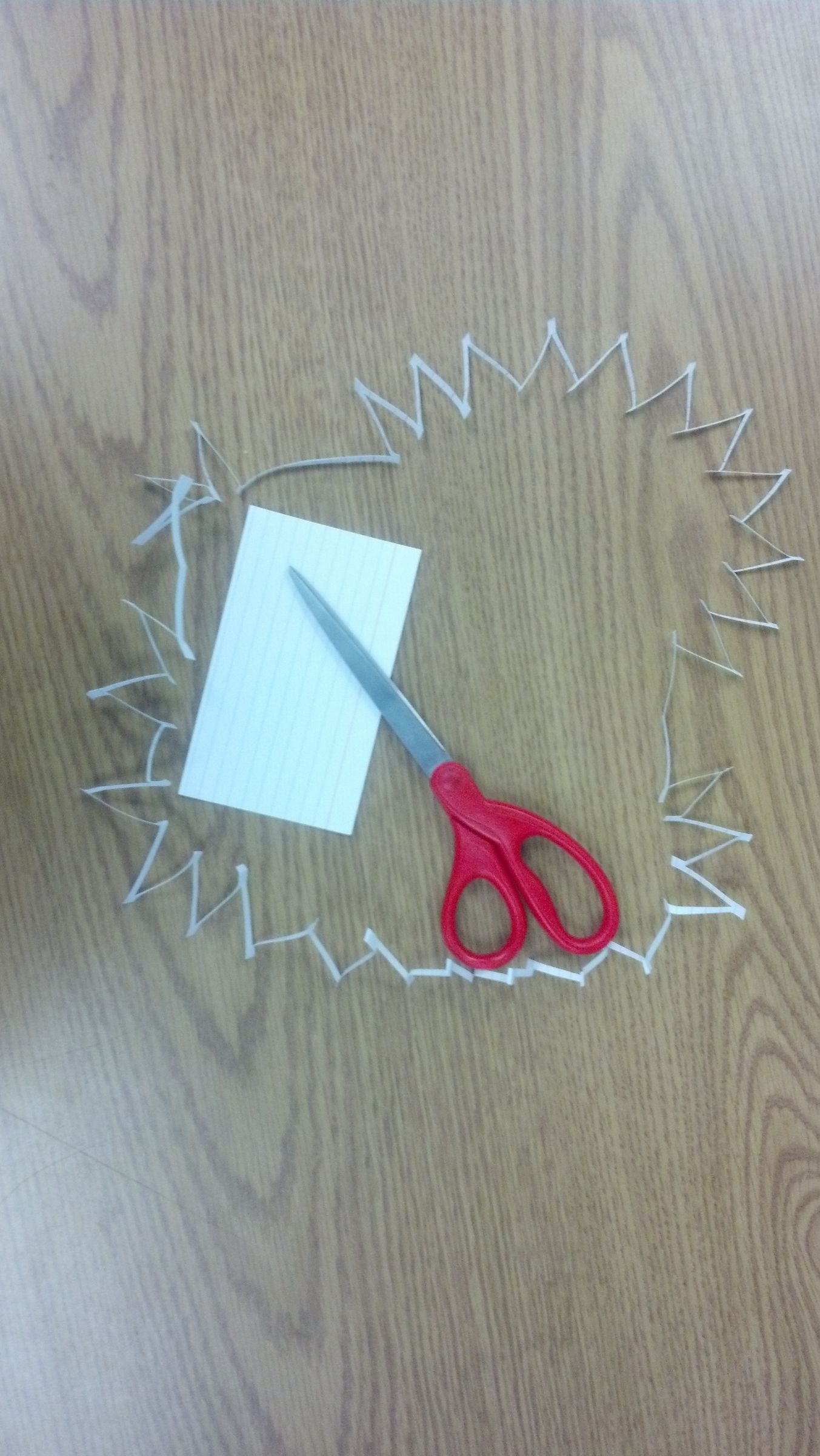 How Cut a Hole in a 3x5 Card That Is Large Enough to Step Through