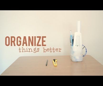 Organizer From a Milk Bottle