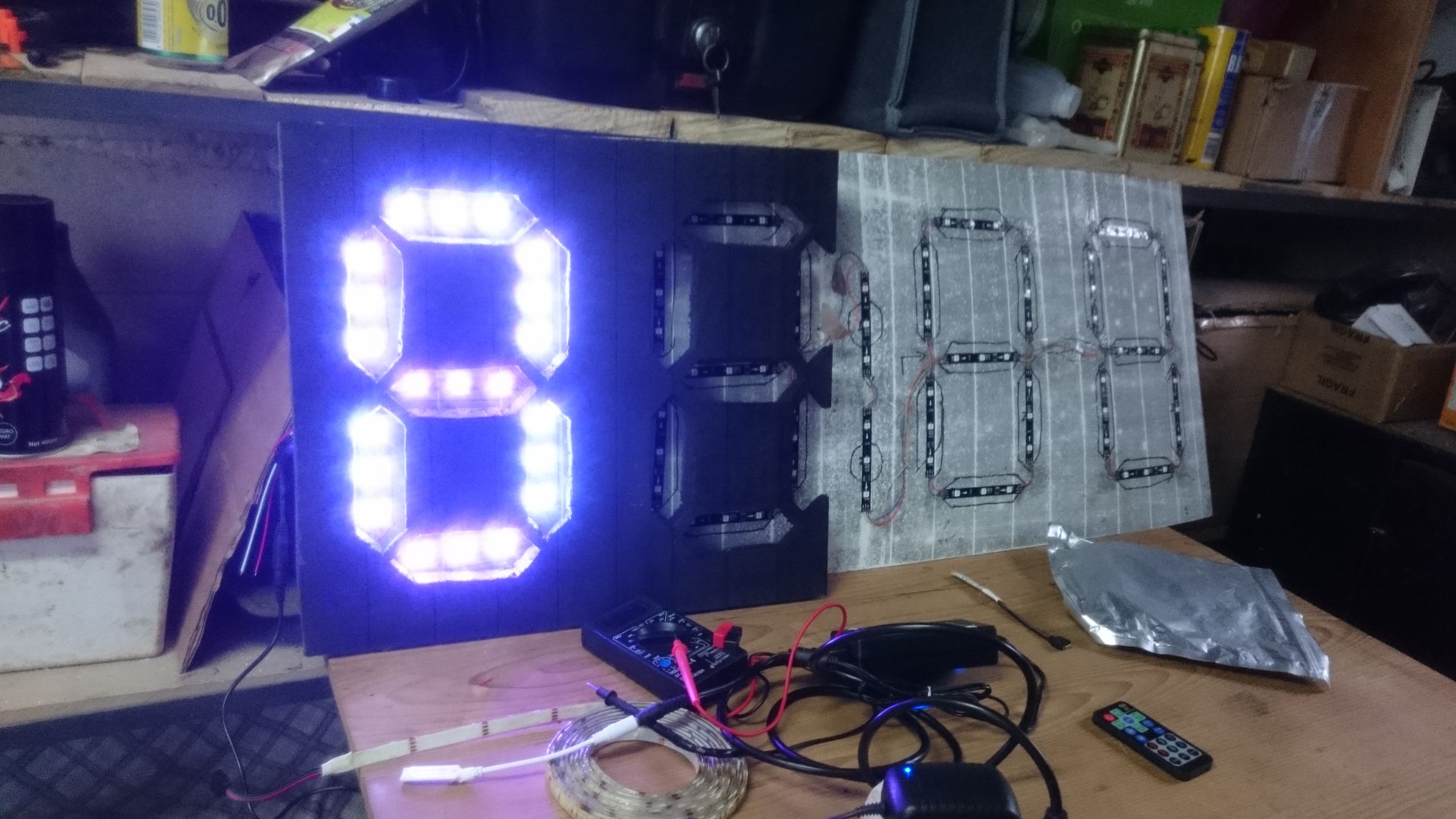 Build a Huge 7 Segments 8 Digits Red LED Display : 12 Steps (with ...