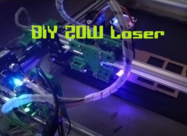 DIY GRBL Dual Laser 5W and 20W
