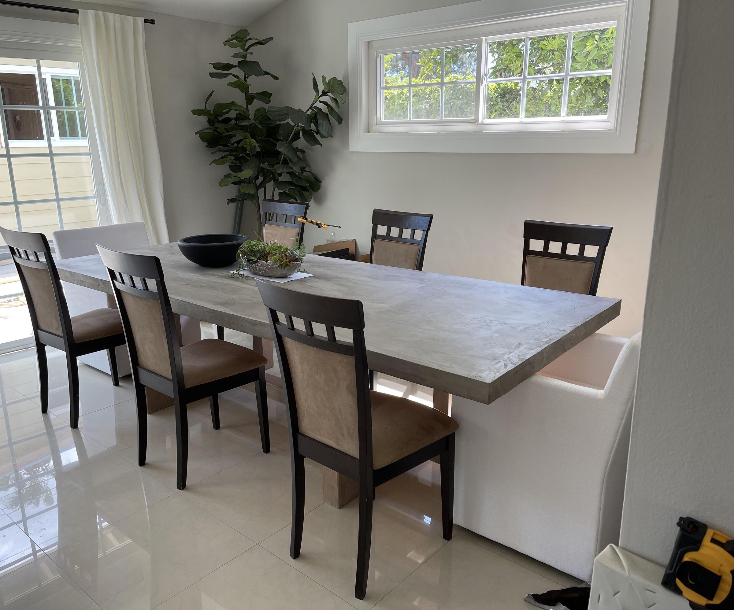 Geometric Dining Table Build “Concrete”