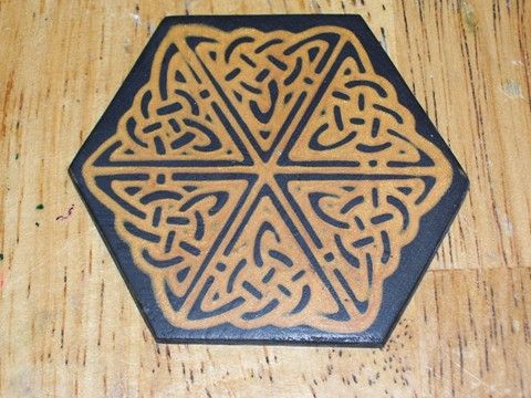 Inlay Rubber Stamp Designs in Polymer Clay