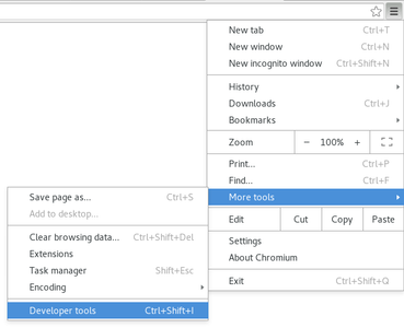 Start the Chrome Developer Tools