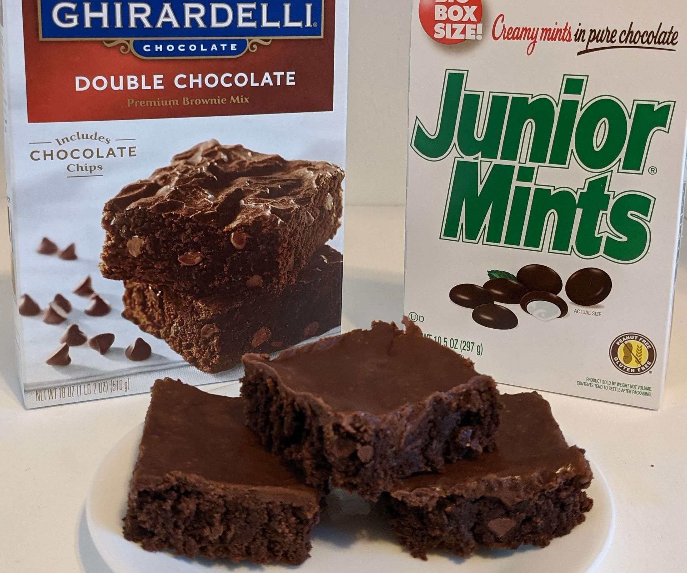Easy Brownies With Chocolate Mint Ganache