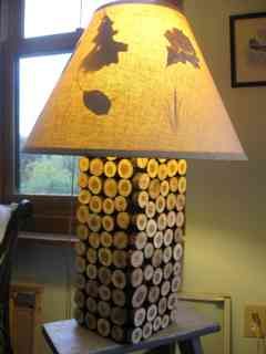 Rustic Wood Slice Lamp