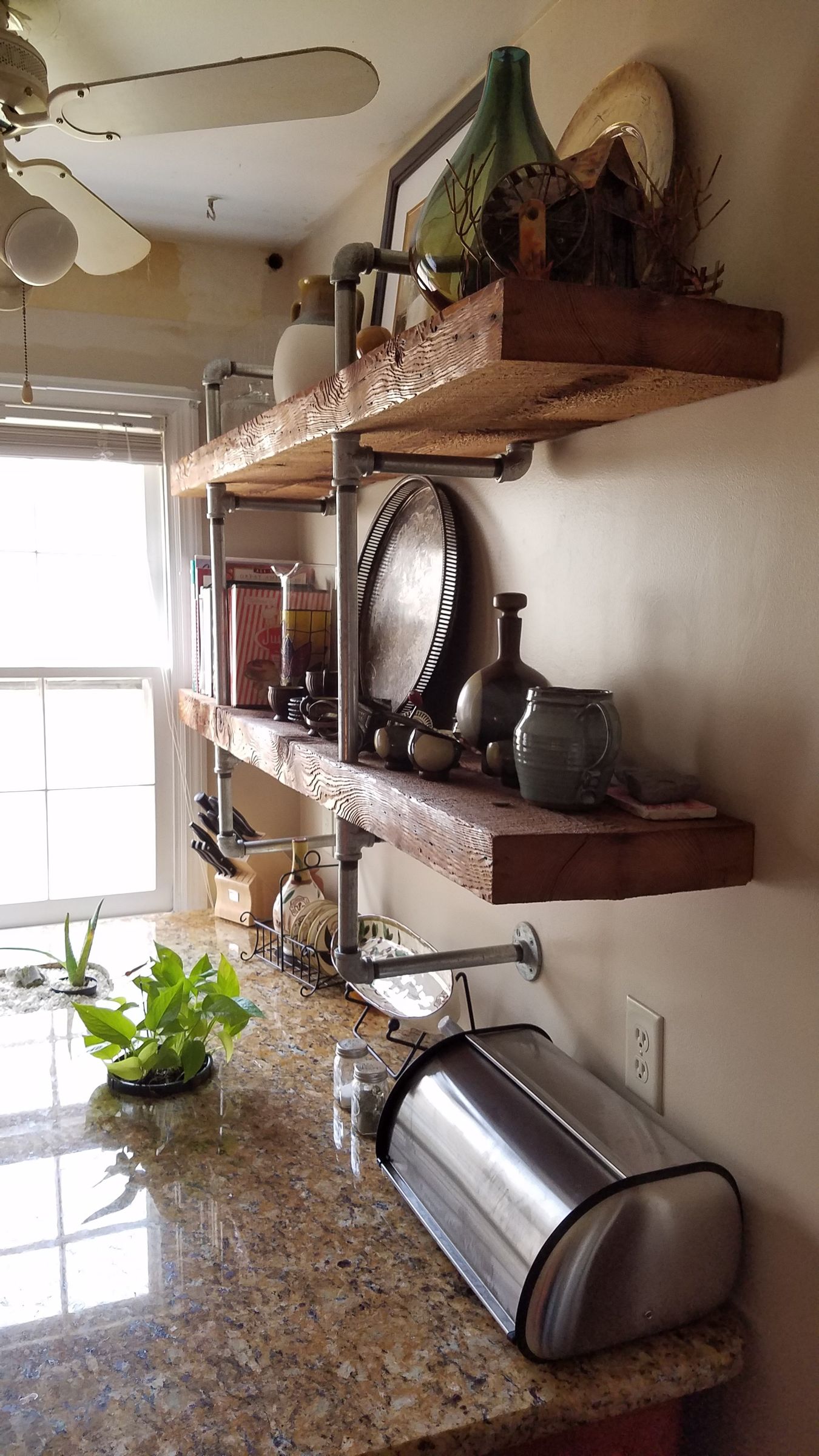 Reclaimed Wood & Galvanized Pipe Shelves 6 Steps (with Pictures