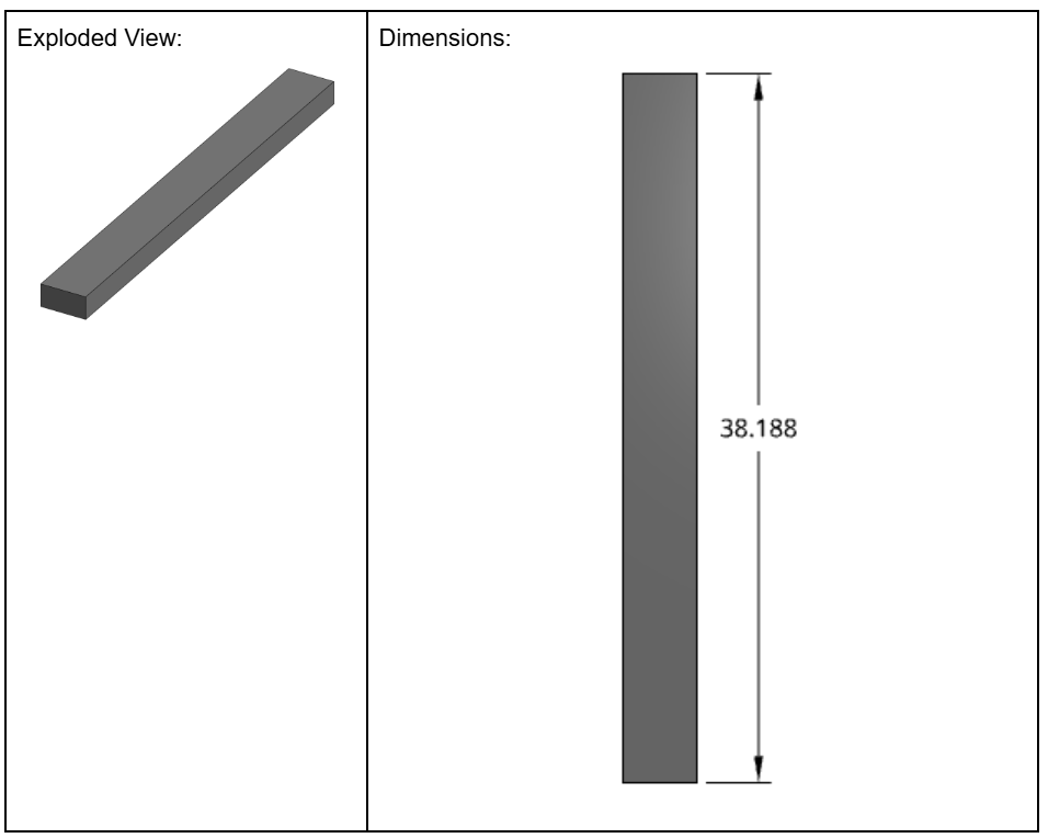 Center Unit Support Dimensions: Part G