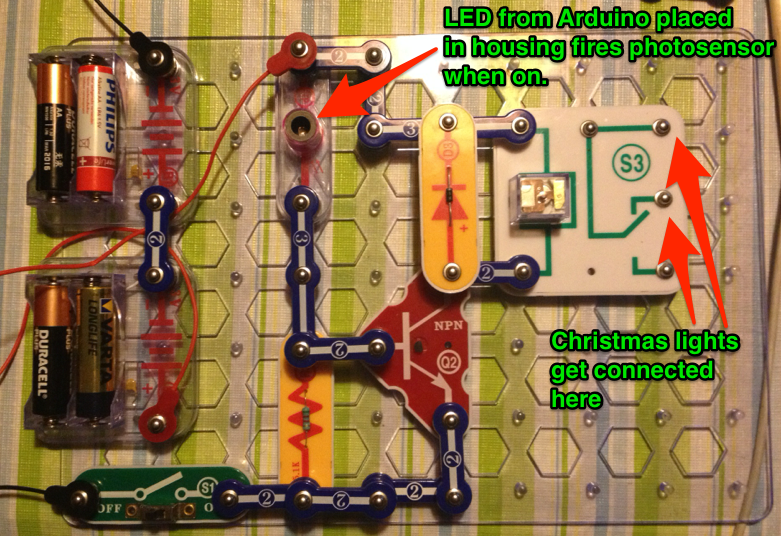 Programme a String of Xmas Lights to Blink Morse Code With Arduino & Snap Circuits