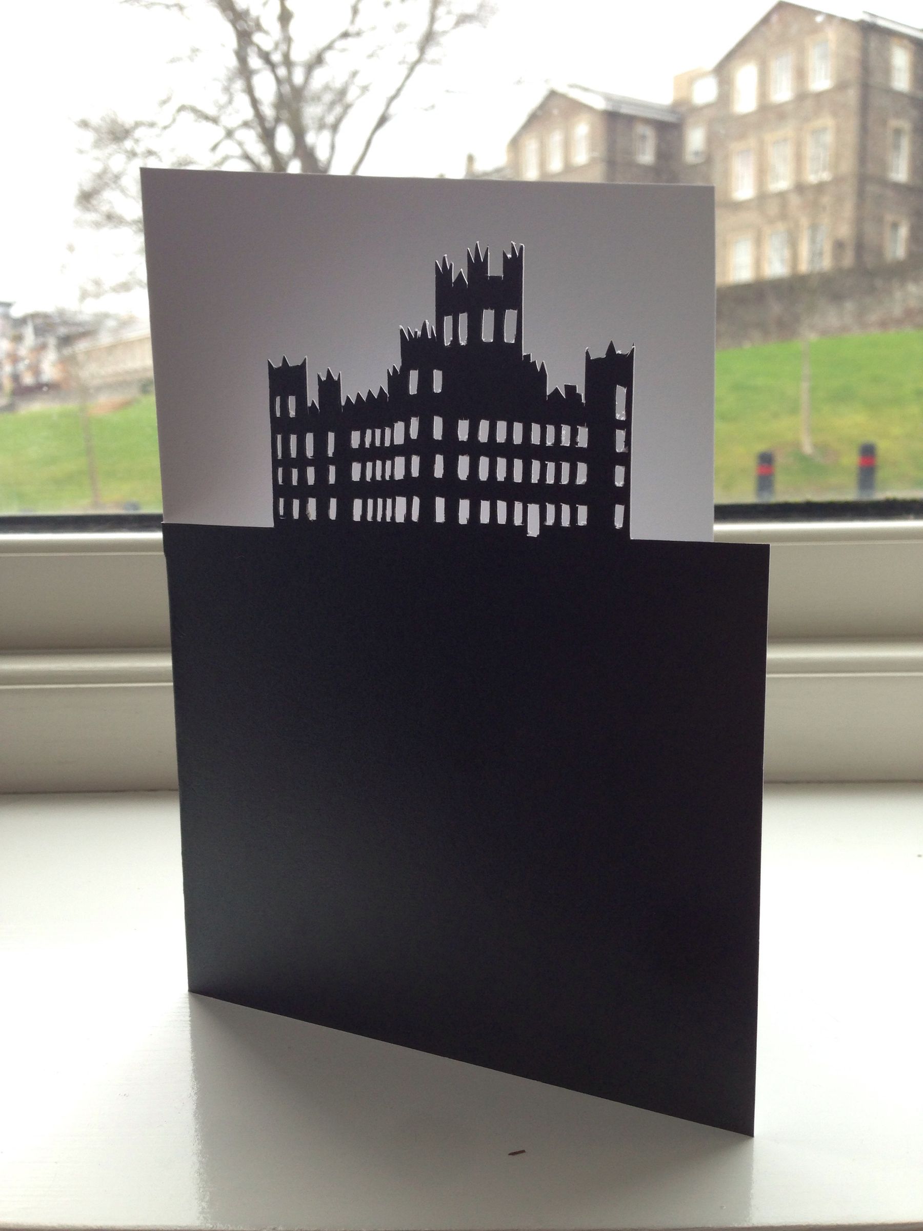 Downton Abbey Cut Silhoutte Greetings Card