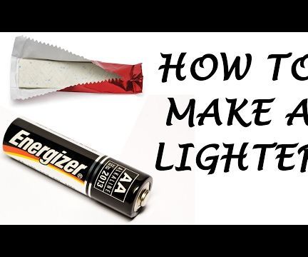 Make a Lighter Out of Battery and Gum Wrapper