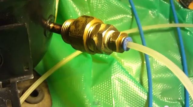 How to make the simplest compression fitting for a silent air compressor / vacuum pump