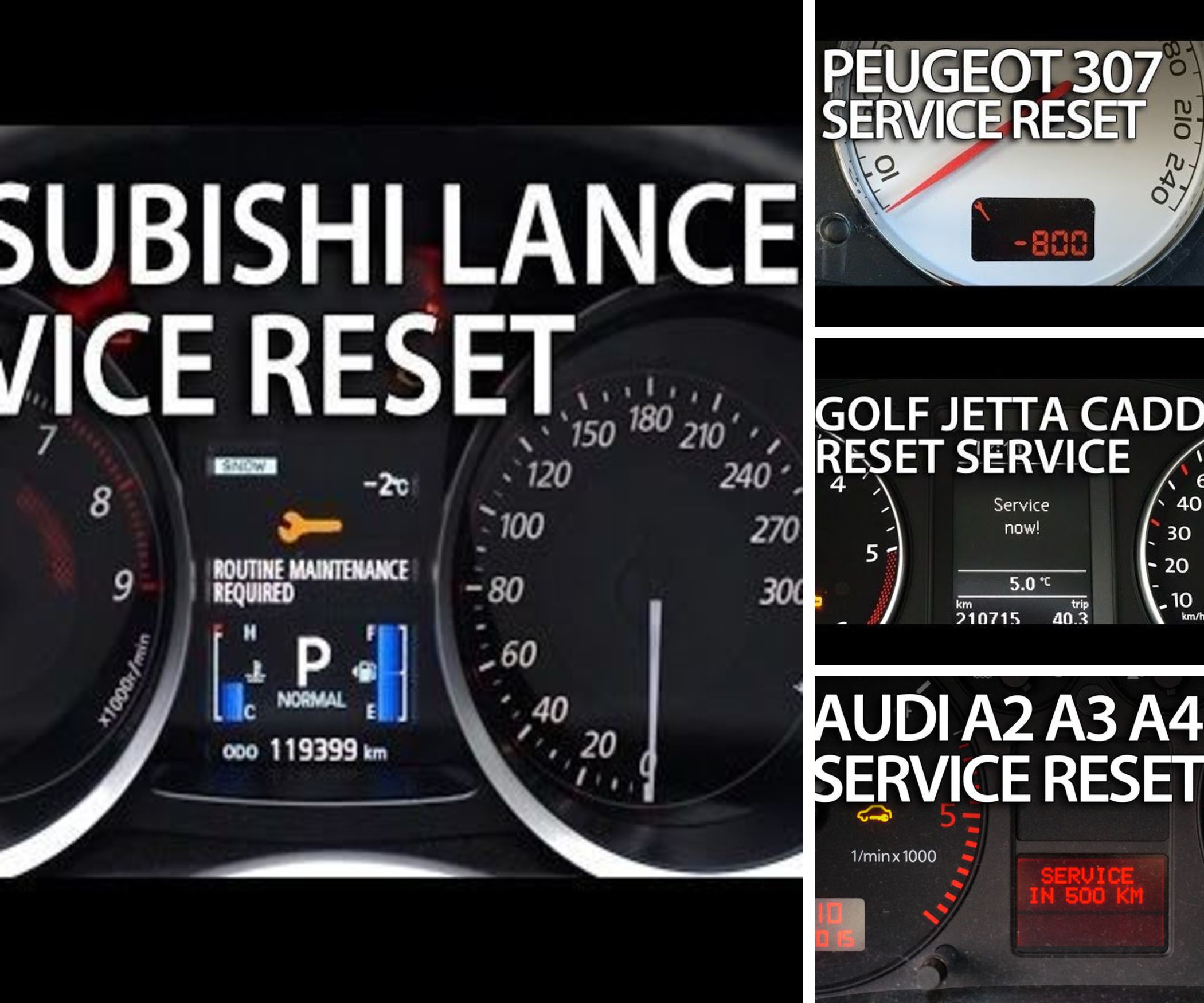 Reset Service Reminder, Maintenance Indicators, Spanners and Inspection Lights