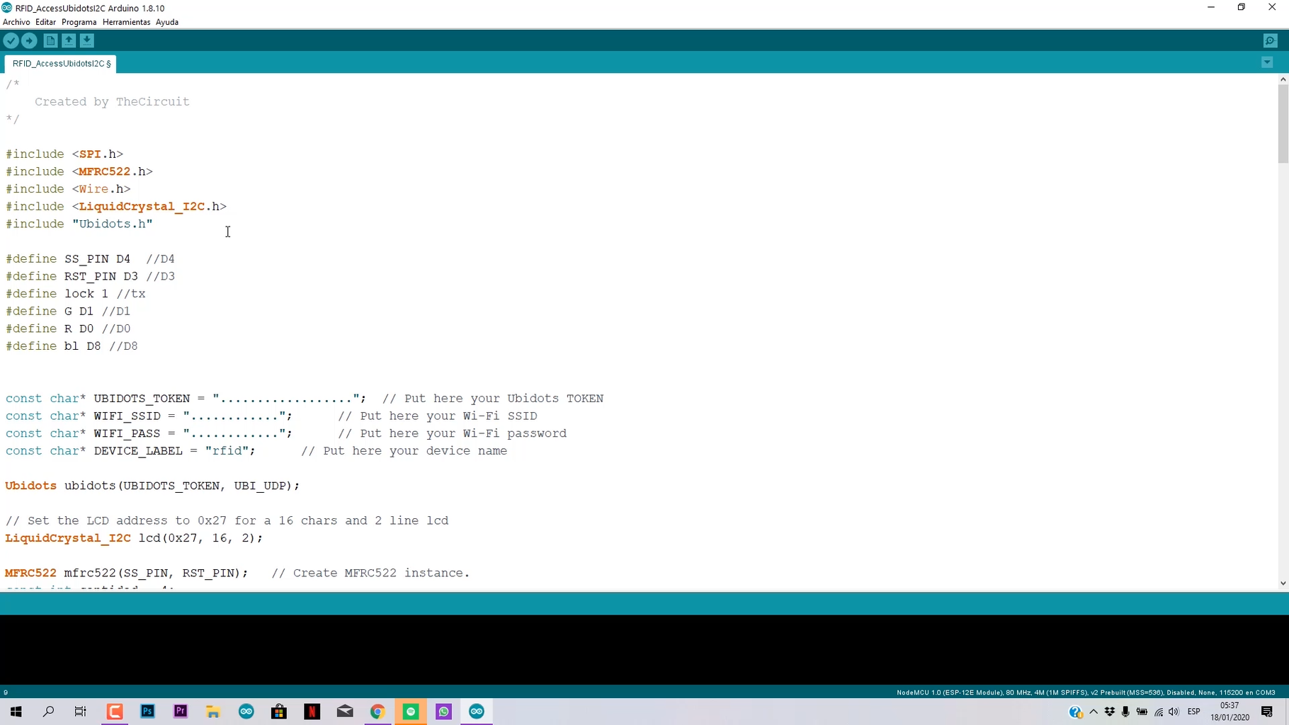 RFID Smart Door Lock With ESP8266 : 8 Steps Circuit Diagram