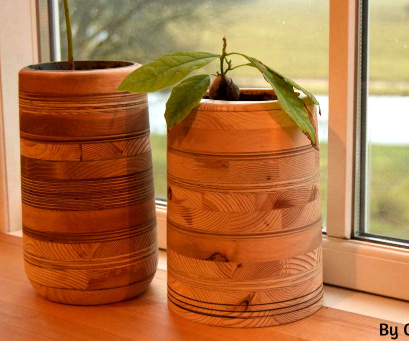 Sewer Pipe/scrap Wood Planters