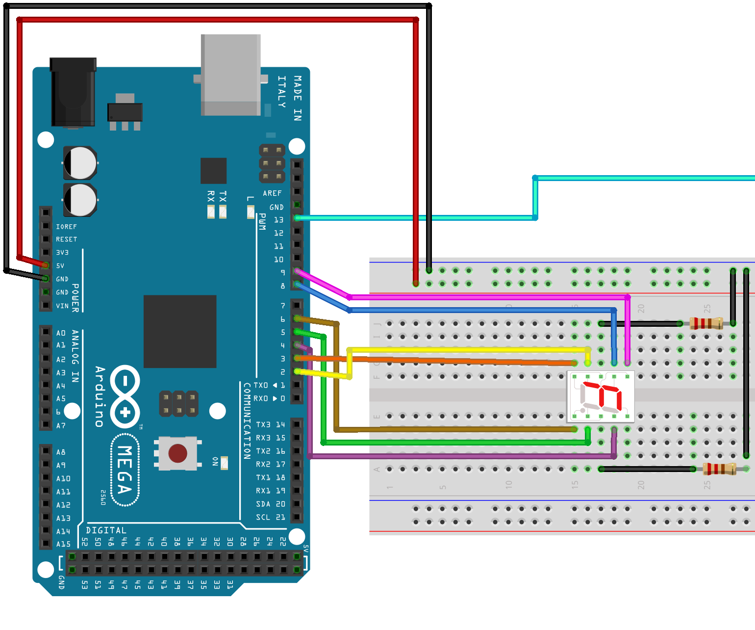Arduino 7 Segment Display Counter