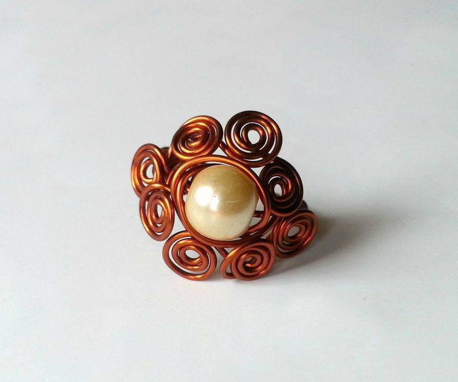 DIY Swirl-wrapped Bead Ring