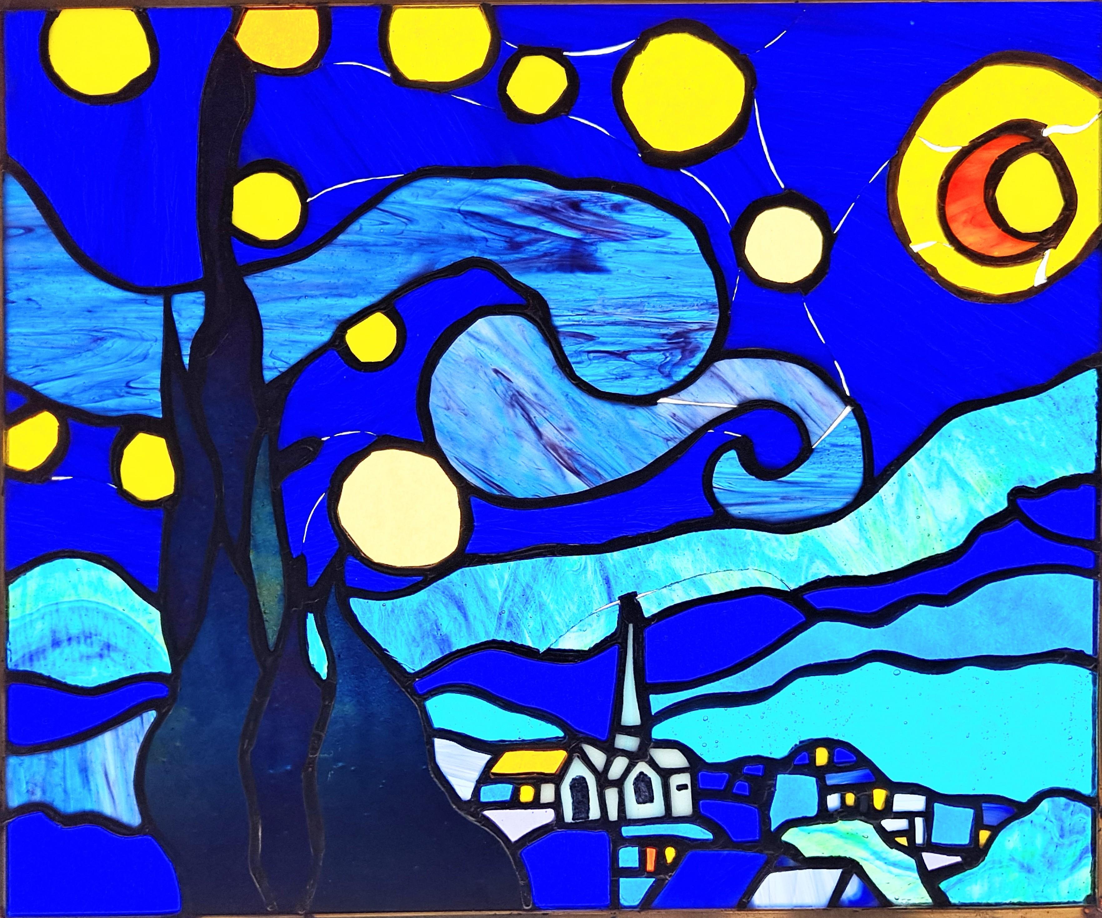 Starry Night Stained Glass