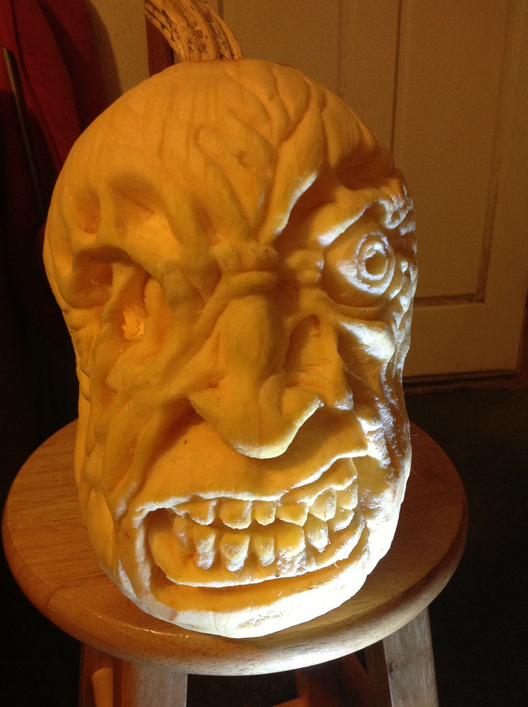 "Missing an Eye and Rather Upset About It" Pumpkin