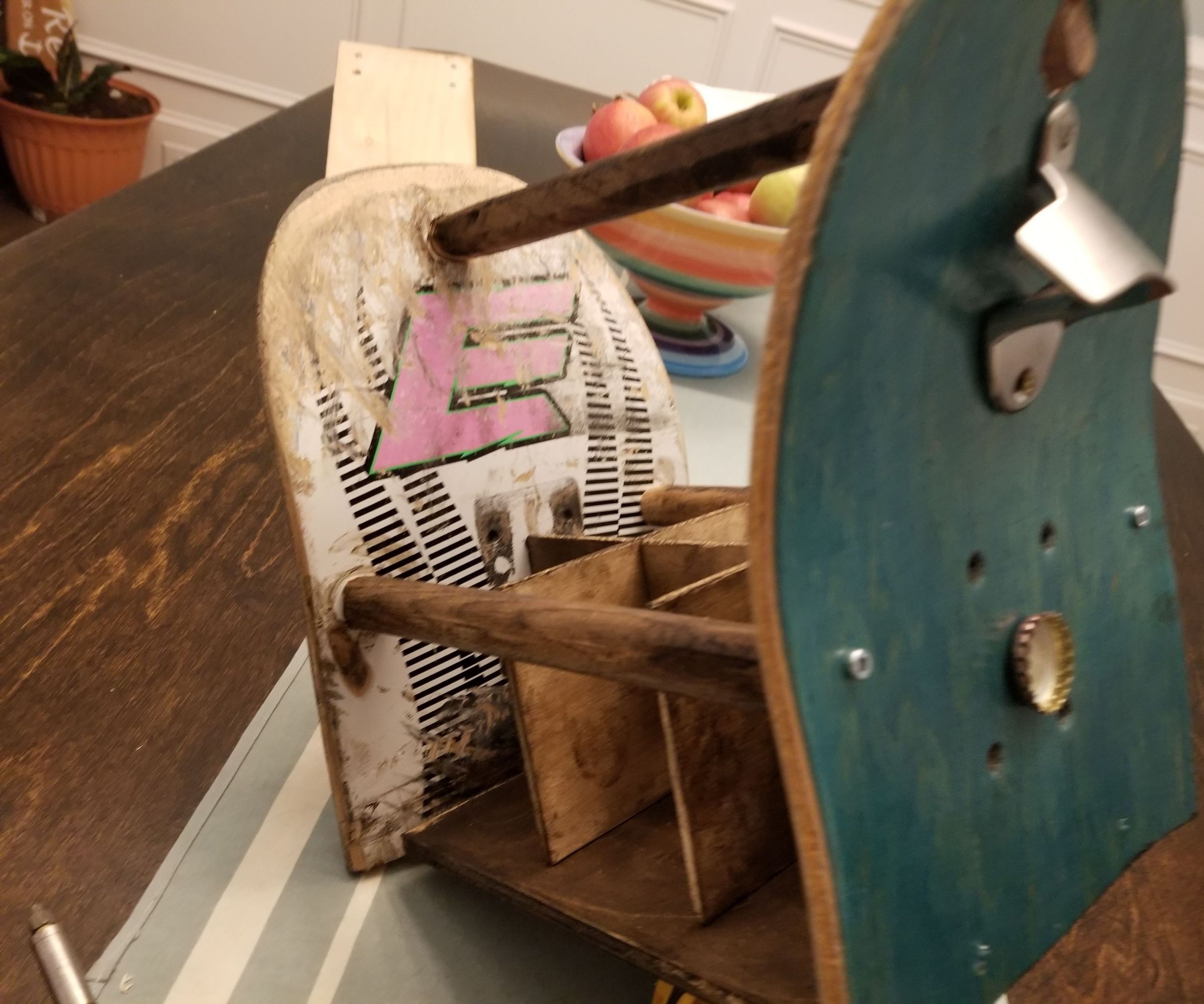 Skateboard to Beer Caddy 