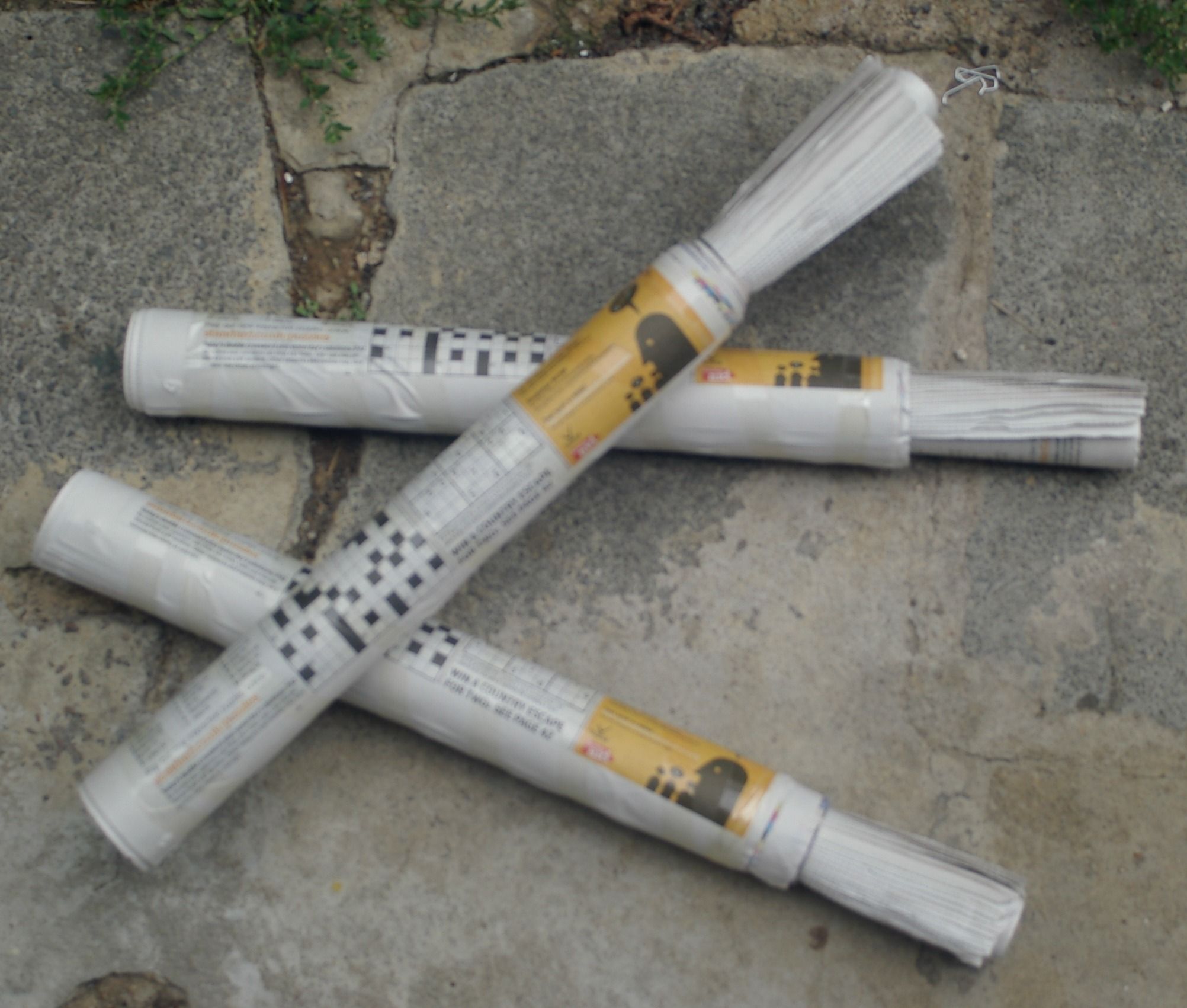 Juggling Clubs Made From Old Newspapers