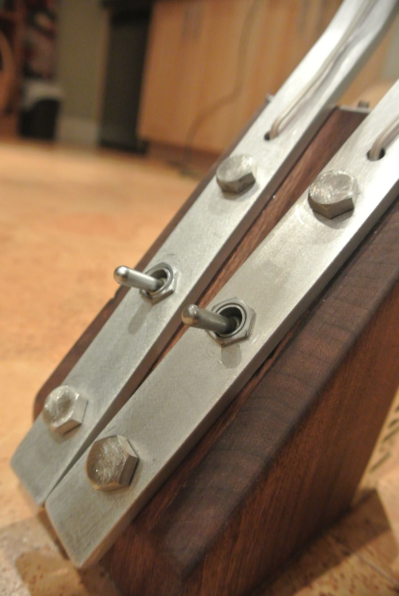 Walnut and Aluminum Lamp