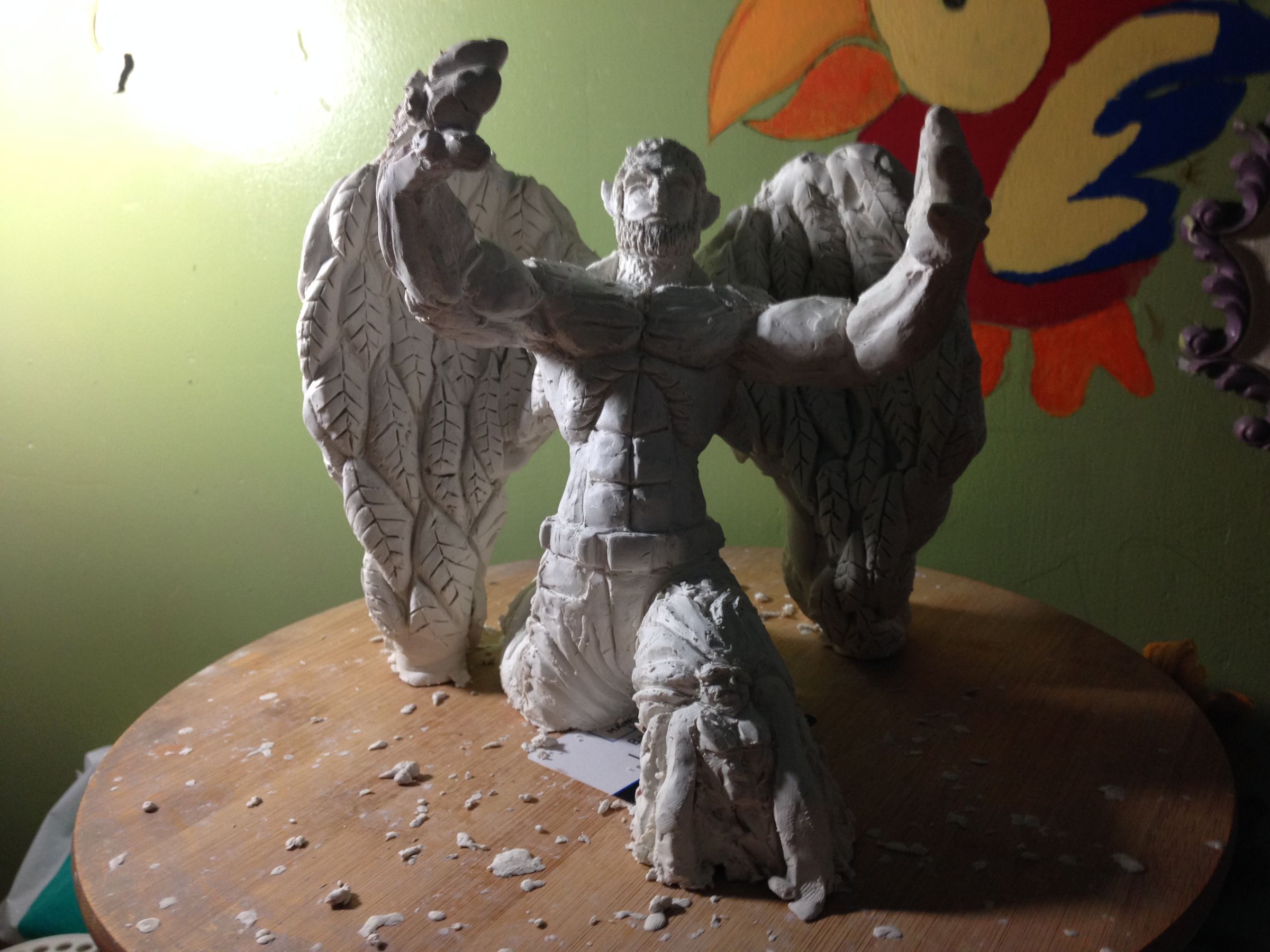 Clay Bird Man by Lu Jimenez