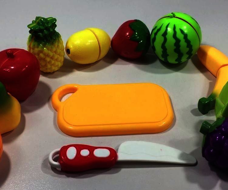 Learn Colors of Fruits With Toy Velcro Cutting and Toy Food for Kids