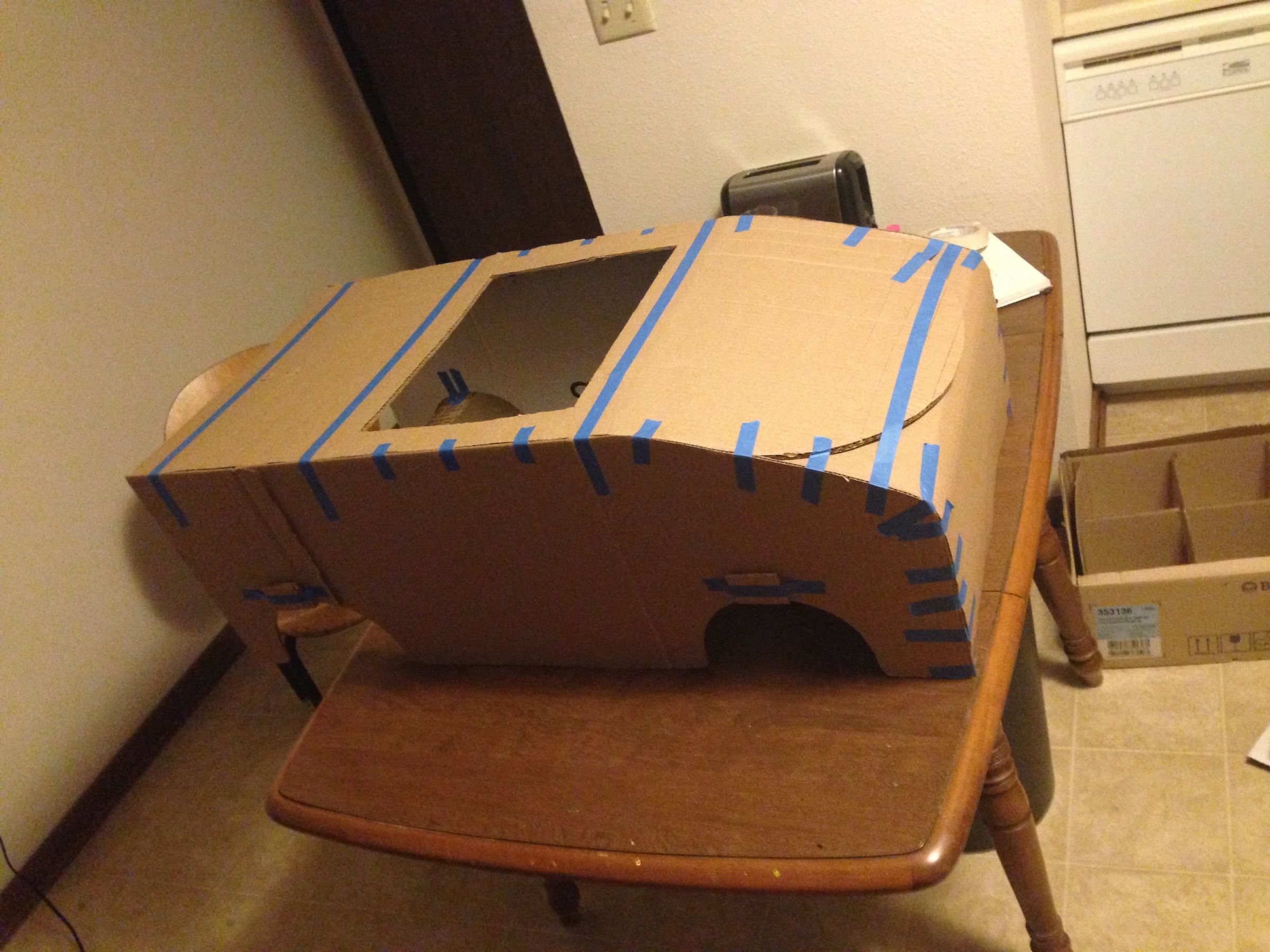 Making a Cardboard Mario Kart Frame 20 Steps Instructables