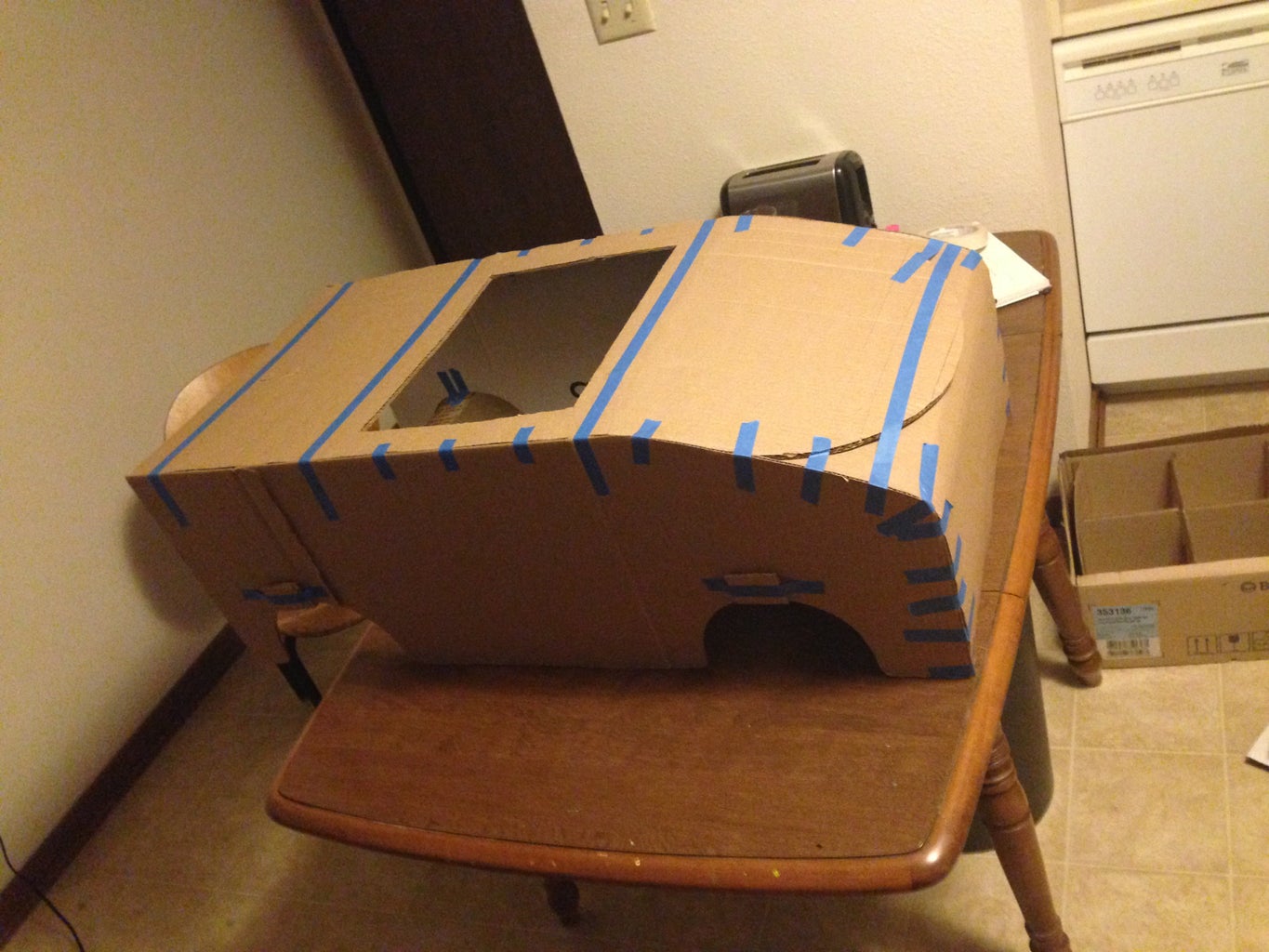 Making a Cardboard Mario Kart Frame 20 Steps Instructables