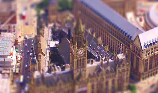 make a mini village or town in photoshop.