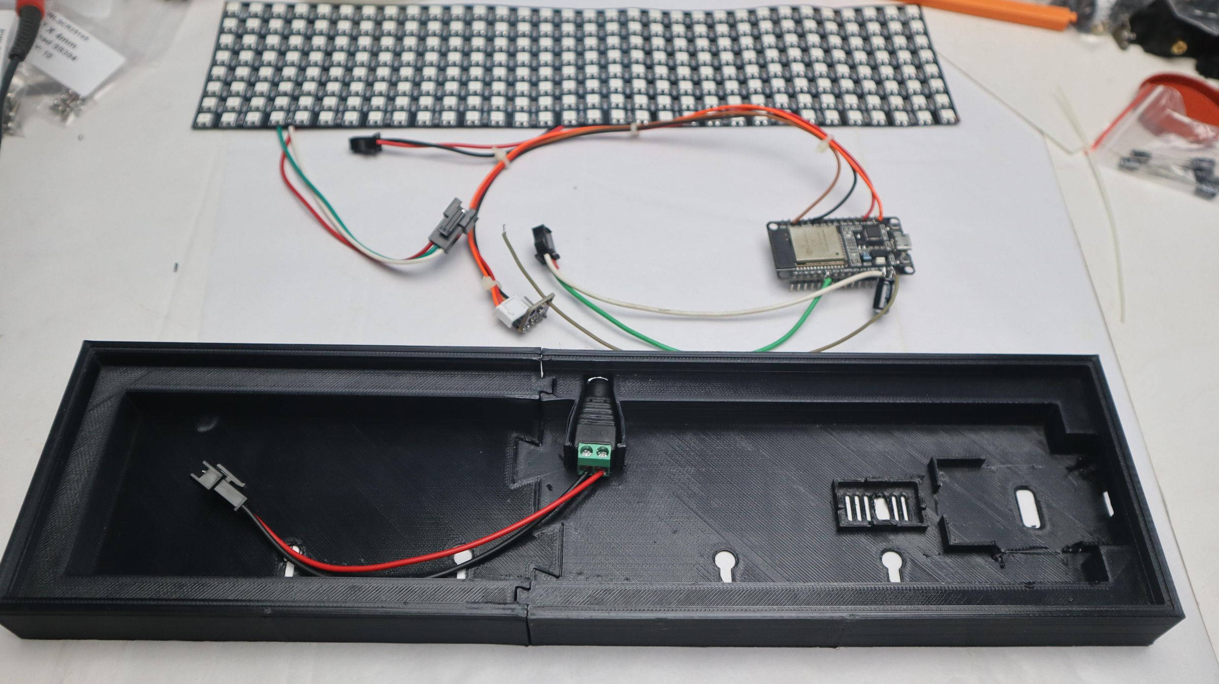 3D Printing the 8×32 LED Matrix Frame