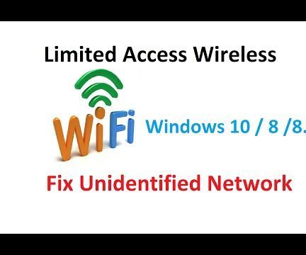 [Solved] WiFi 'limited Access' in Windows 10 / 8
