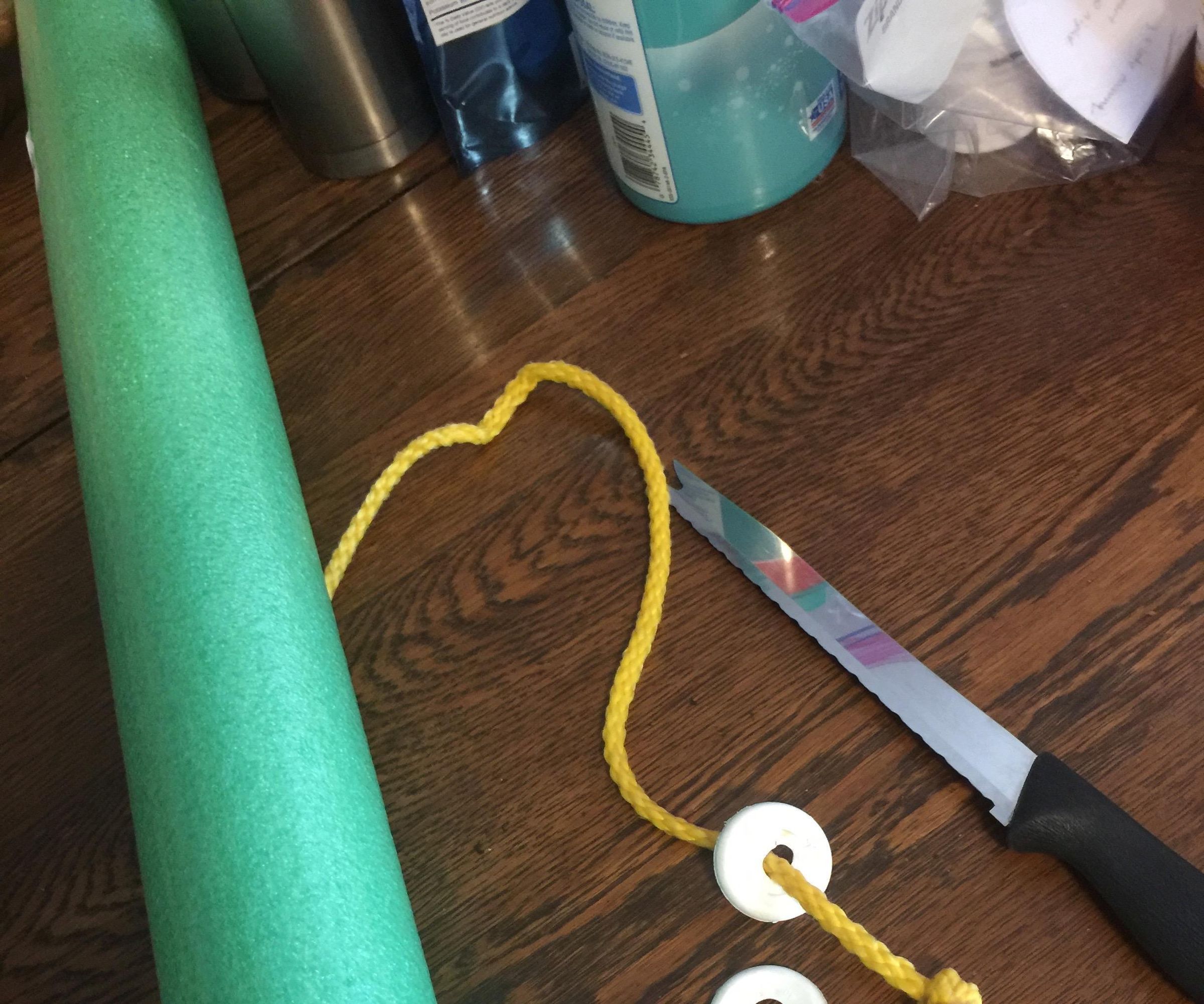Simple Bath Pillow From Pool Noodle