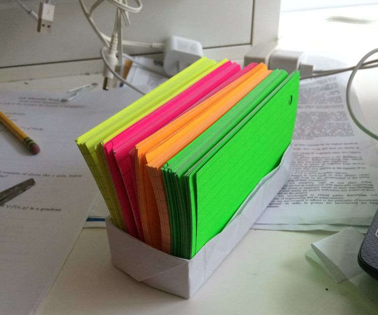 Origami box for Index Cards