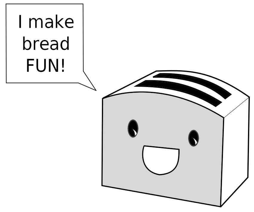 Questionable Content's Happy Little Toaster