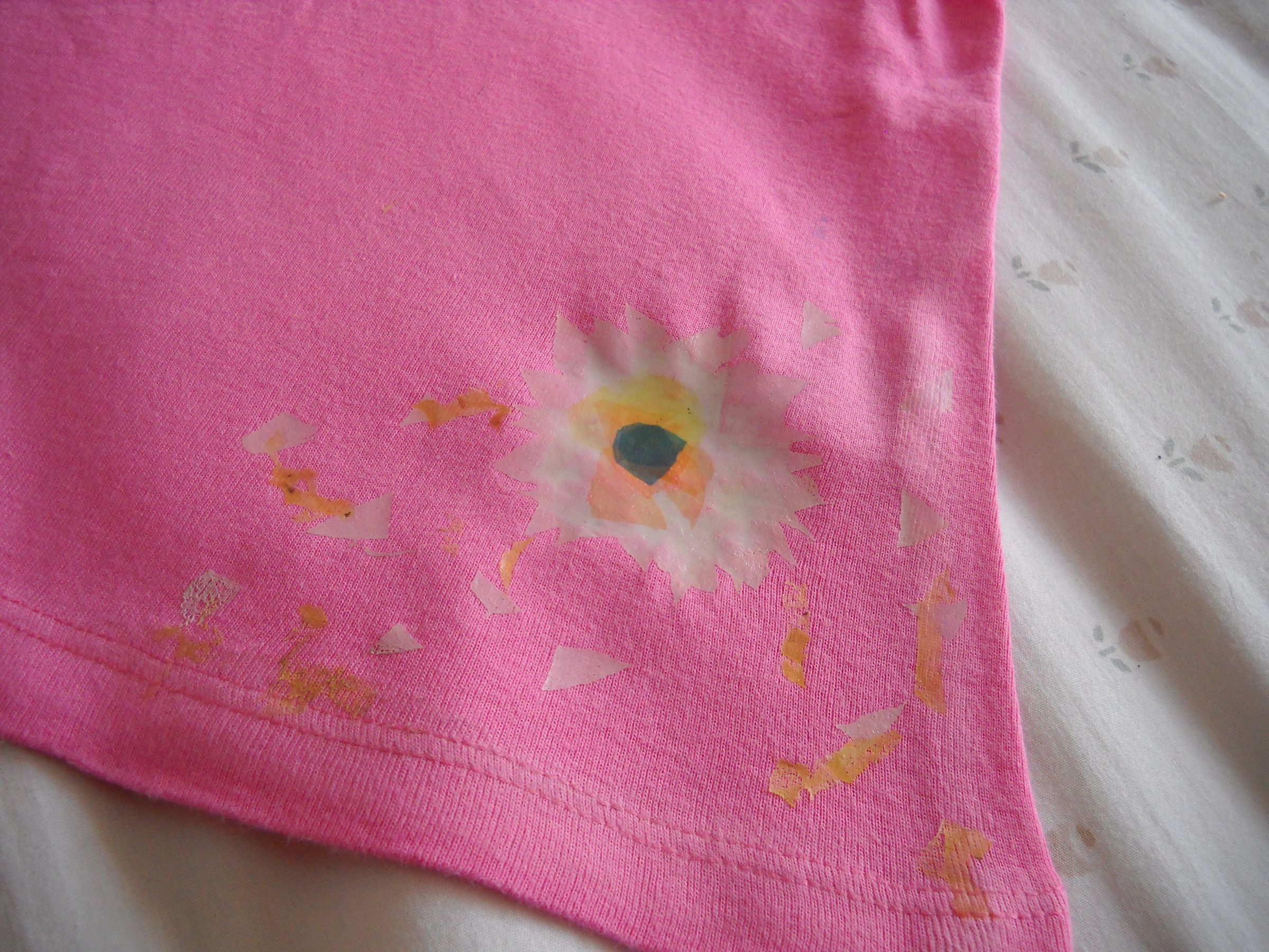 Fusing a Plastic Bag Flower to a Plain Tank